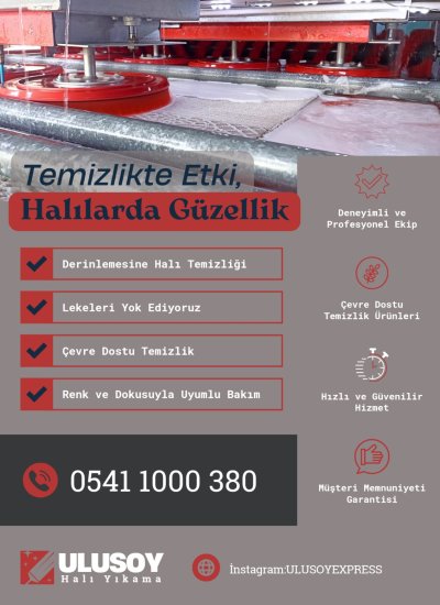 Yavuzlar mahallesi en yakın halı yıkama fabrikası Ulusoy Halı Yıkama Fabrikası